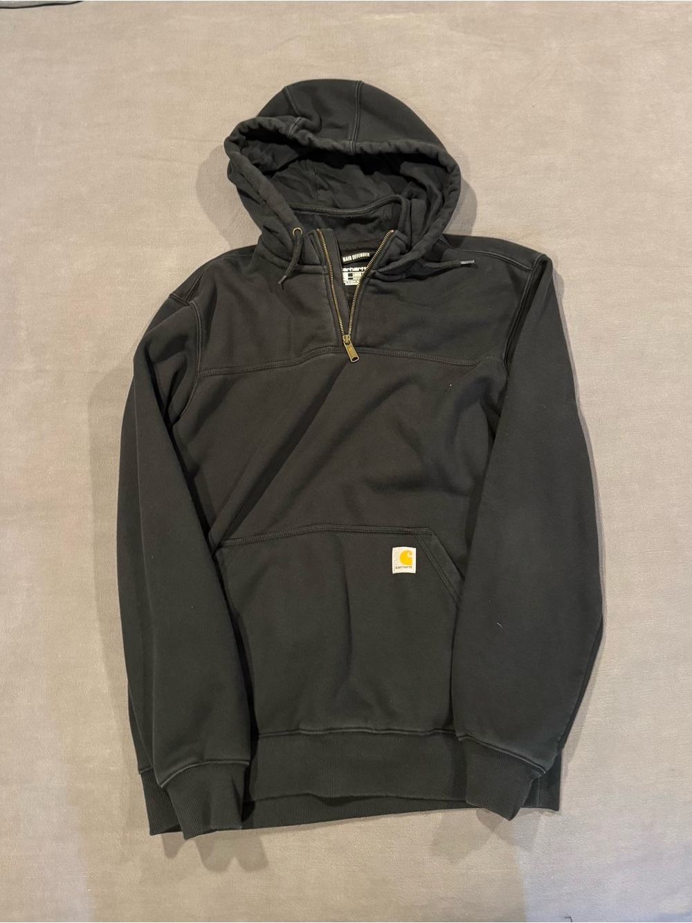 Carhartt Men's Black Zip-Up Hooded Sweatshirt